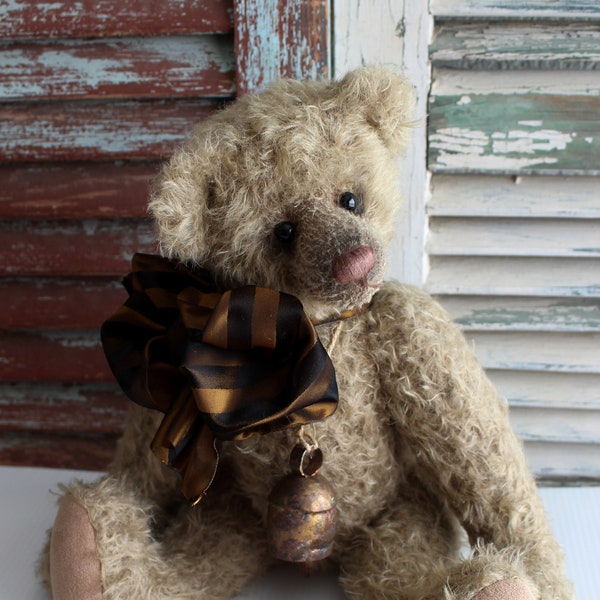 Mohair Teddy Bear, Handmade Mohair Teddy Bear, Collectible Artist Mohair Bear, Handmade Collectible Teddy Bear