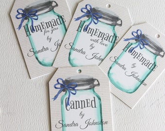 Personalized Canned Goods Tags: Homemade Food Gift Labels