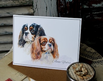 Personalized Cavalier King Charles Spaniel Note Card Set