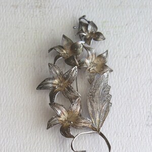 Vintage Sterling Silver Flower Brooch by avintageobsession on etsy...FREE USA Shipping