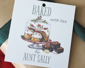 Personalized Baking Gift Tags: Homemade Goodies, Set of 24