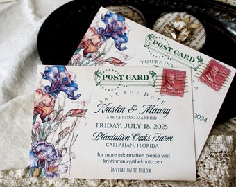 Save the Date Cards, Save the Dates, DIY Save the Dates, Wedding Save the Date Cards,Vintage Postcard Save the Dates,Bridal Shower Save Date