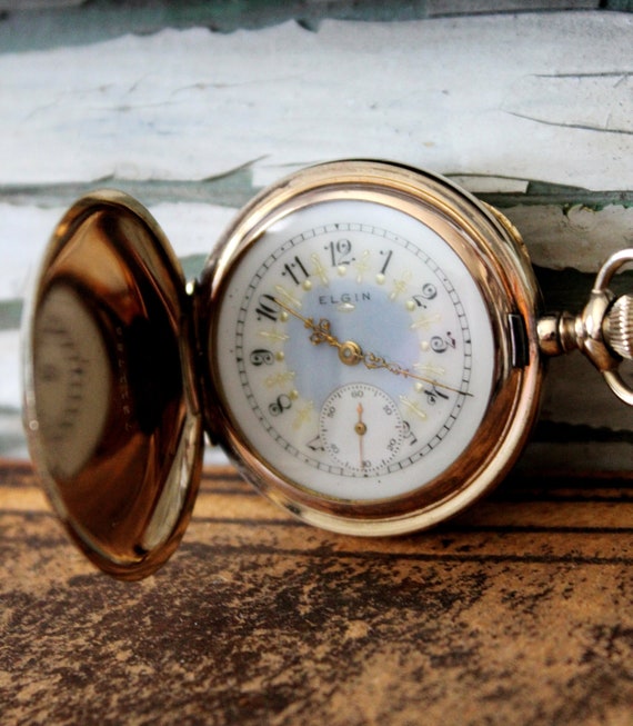 Antique Elgin Pocket Watch, Ladies Elgin Pocket W… - image 1