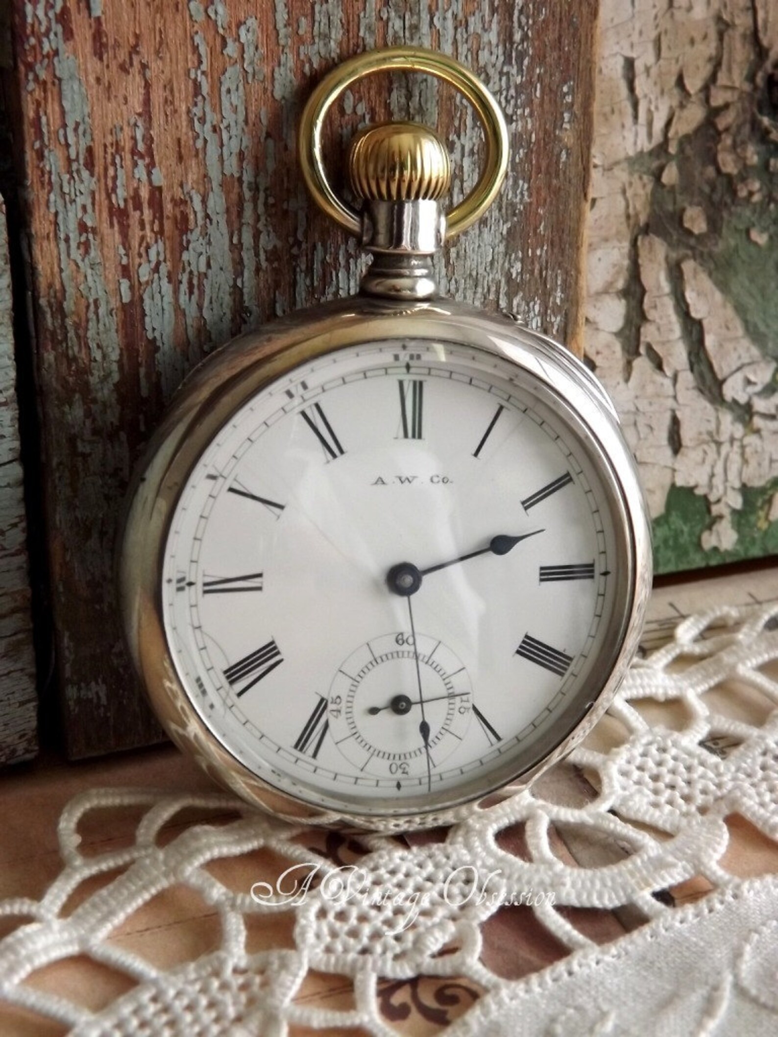 1885 Antique Waltham Pocket Watch by Avintageobsession on Etsy