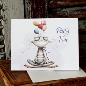 Silly Birthday Card, Funny Birthday Card, Handmade Birthday Card, Whimsical Frog Birthday Card, Happy Birthday Frog Cards, Birthday Greeting
