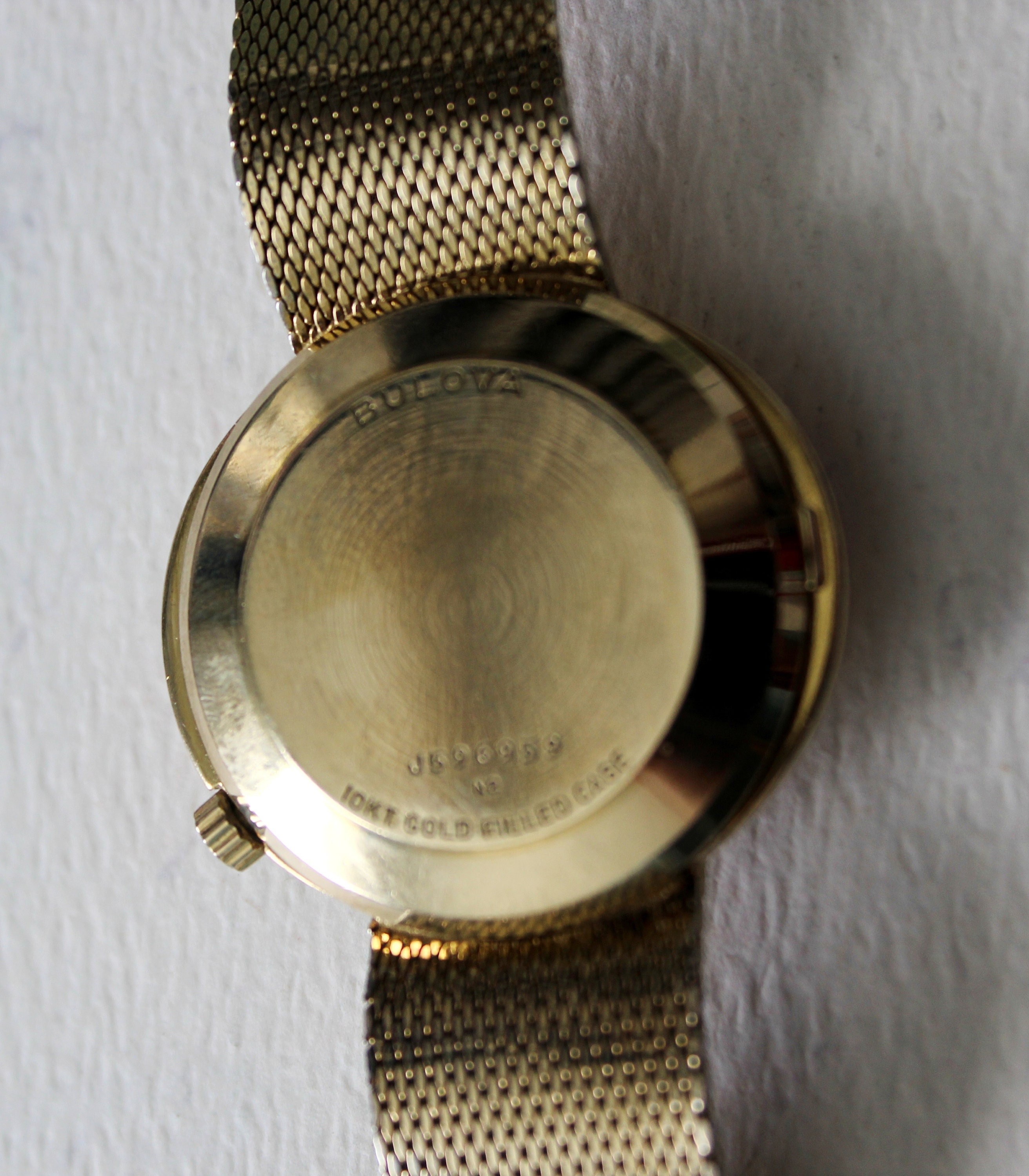 Vintage 10K Yellow Gold Filled Bulova Accutron Ladies Watch 
