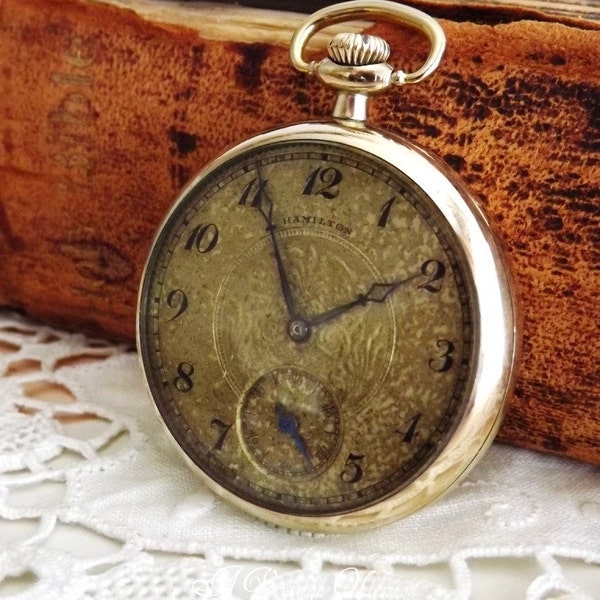 Antique Hamilton 1919 Pocket Watch by avintageobsession on etsy