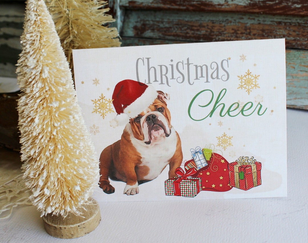 English Bulldog Christmas Cards Christmas Card Set of 10 Etsy