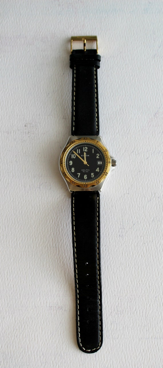 Vintage Swiss Edox Wrist Watch, Unisex Vintage Wri