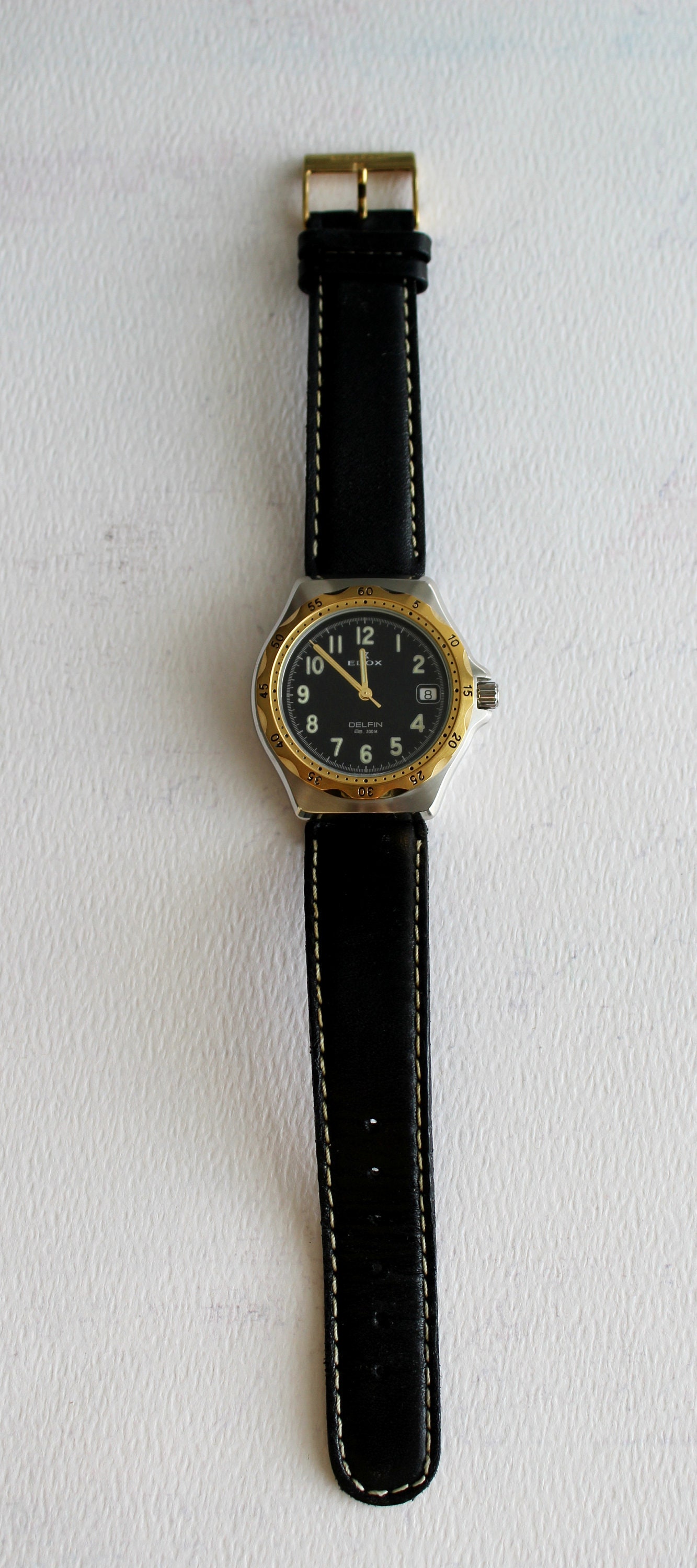 Vintage Swiss Edox Wrist Watch, Unisex Vintage Wrist Watch, Vintage Quartz Movement Edox Wrist Watch, Vintage Edox Watch with Original Box