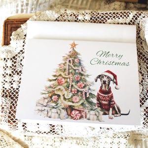 Handmade Greyhound Christmas Cards: Dog Stationery Set