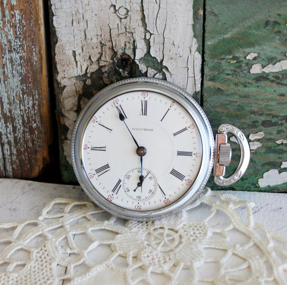 Antique Pocket Watch, Vintage Pocket Watch, Waltha