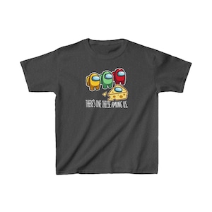 camiseta Among Us, Camiseta para niños, Camiseta de juegos, Personajes de dibujos animados, Camiseta con diseño de queso, Ropa para niños