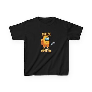 Among Us Kids Tee, Children's T-Shirt, Gaming Shirt, Cartoon Characters, Cheese Design Shirt, Children's Clothing