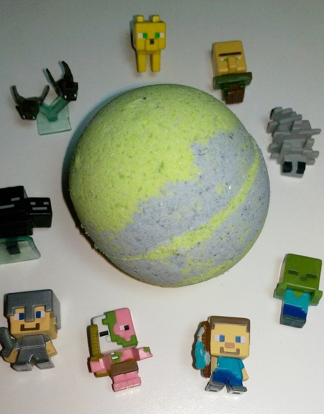 Minecraft Kids Bath Bombwith Surprise Authentic Minecraft Figure Hidden Inside Etsy