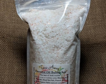 Essential Oil Bubbling Bath Salt, Himalayan Pink Salt, Shea Butter