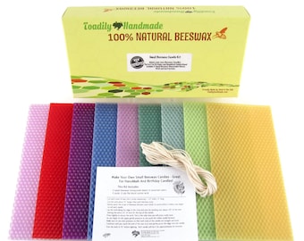 100% Beeswax Small Candle Making Kit in Assorted Colors - Make Your Own Birthday Candles