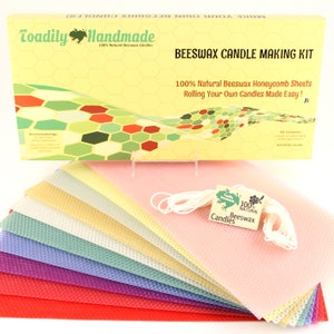 100% Beeswax Candle Making Kit - Assorted Colors - DIY Make Your Own Candles