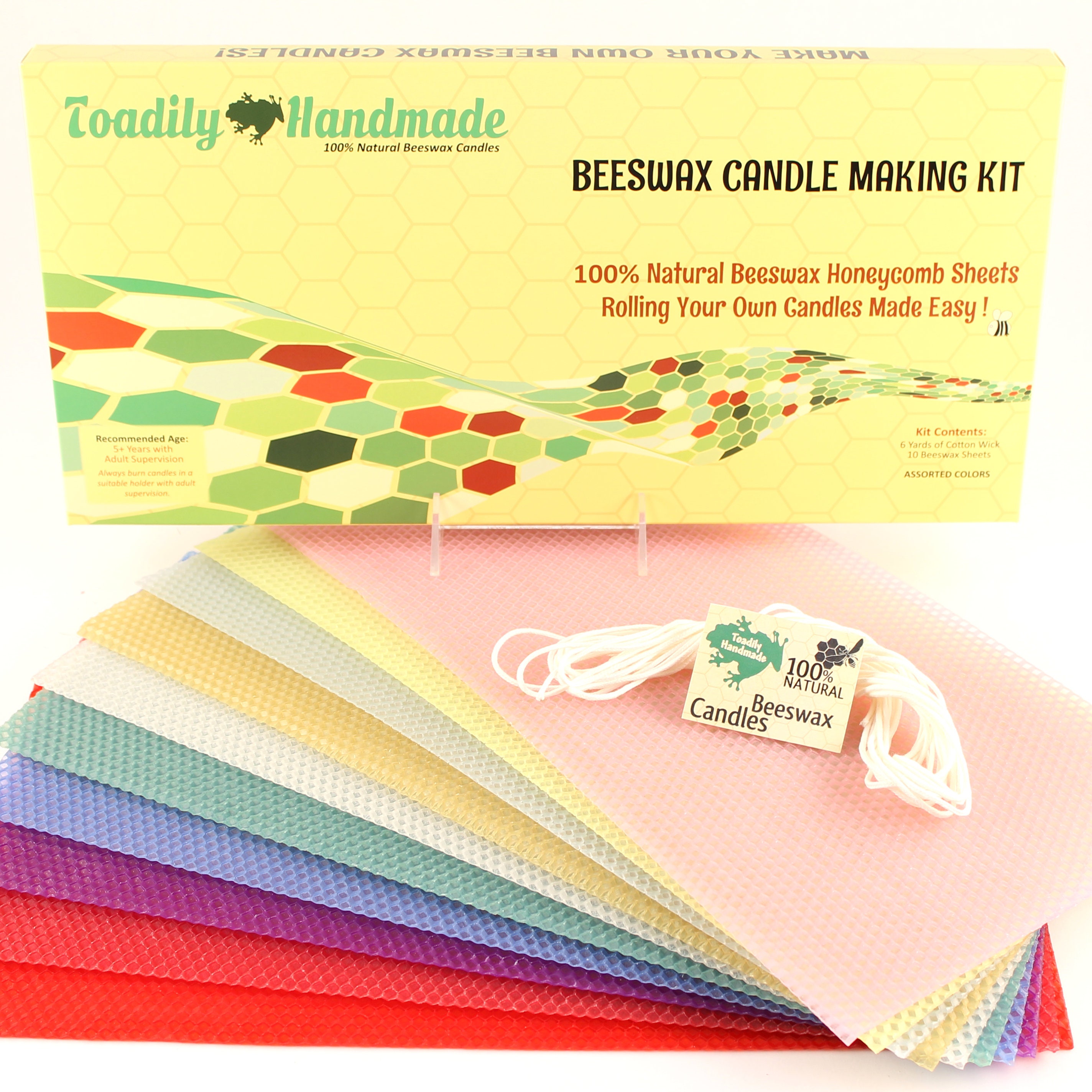 Candle Making Kit for Adults and Kids, 20 Beeswax Sheets, Make Your Own  Rolled Candles With Our Candle Making Supplies 