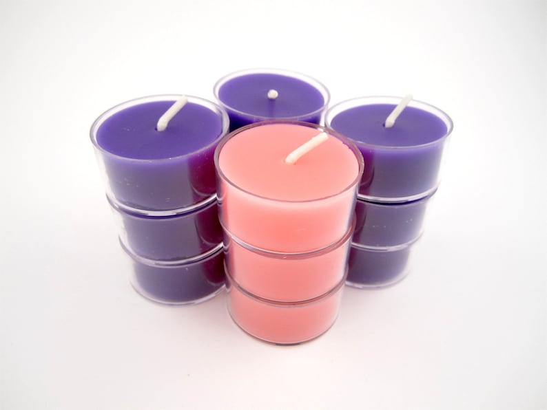 12 Beeswax Advent Tea Light Candles