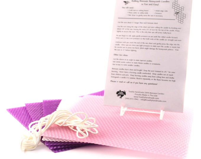 100% Beeswax Advent Candle Making Kit - Makes One Set - DIY Make Your Own Candles