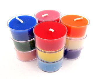 Tea Lights in Assorted Colors - Set of 12