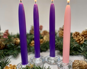Solid Advent Tapers - Set of 4