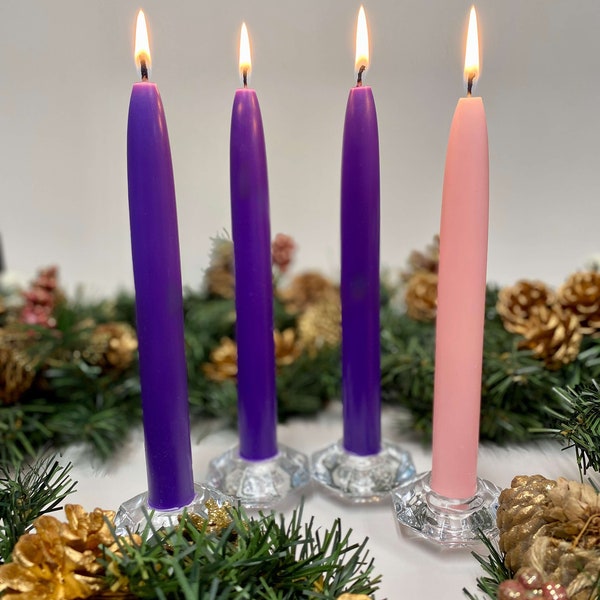 Solid Advent Tapers - Set of 4