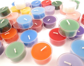 Beeswax Tea Lights in Assorted Colors - Free Shipping!