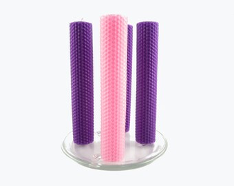 Beeswax Advent Columns - Set of 4