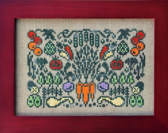 Arranging Vegetables PDF Cross Stitch Chart