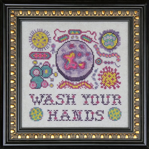 Arranging Microbes PDF Cross Stitch Chart