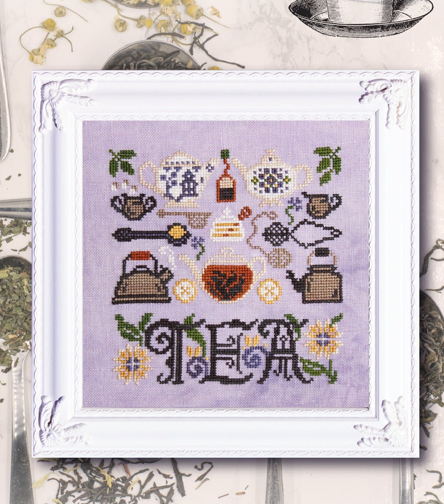 Tea Time - PDF Cross Stitch Chart - Etsy