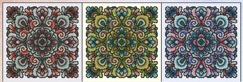 PDF Cross Stitch Chart Roll Your Own Mandala Petal Pusher