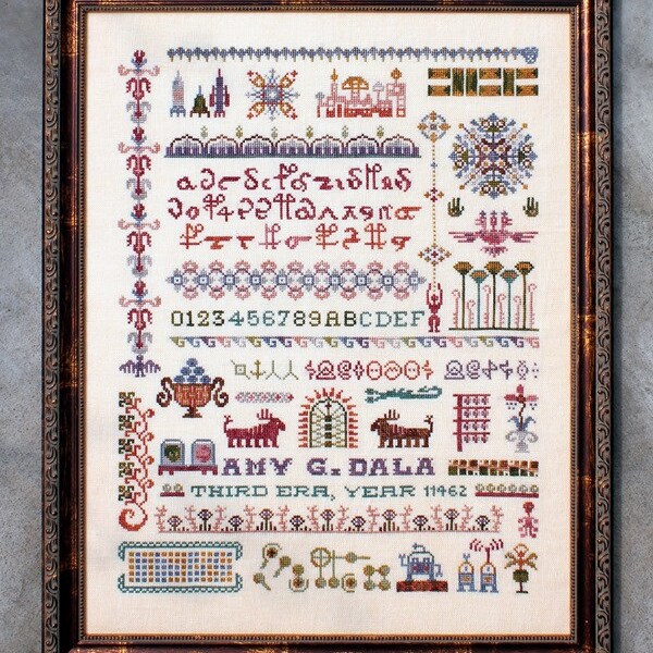 Little Alien Schoolgirl - PDF Cross Stitch Chart