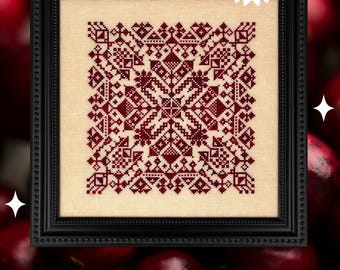 Cranberry Star - PDF Cross Stitch Chart