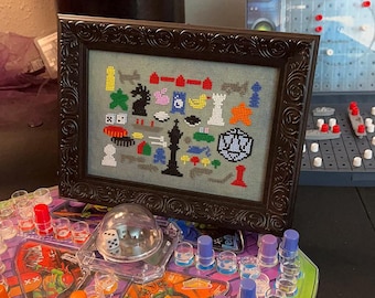 Game Night - PDF Cross Stitch Chart