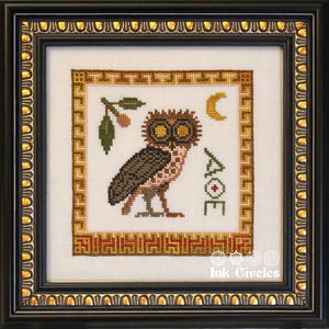 Athene noctua - PDF Cross Stitch Chart