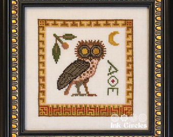 Athene noctua - PDF Cross Stitch Chart