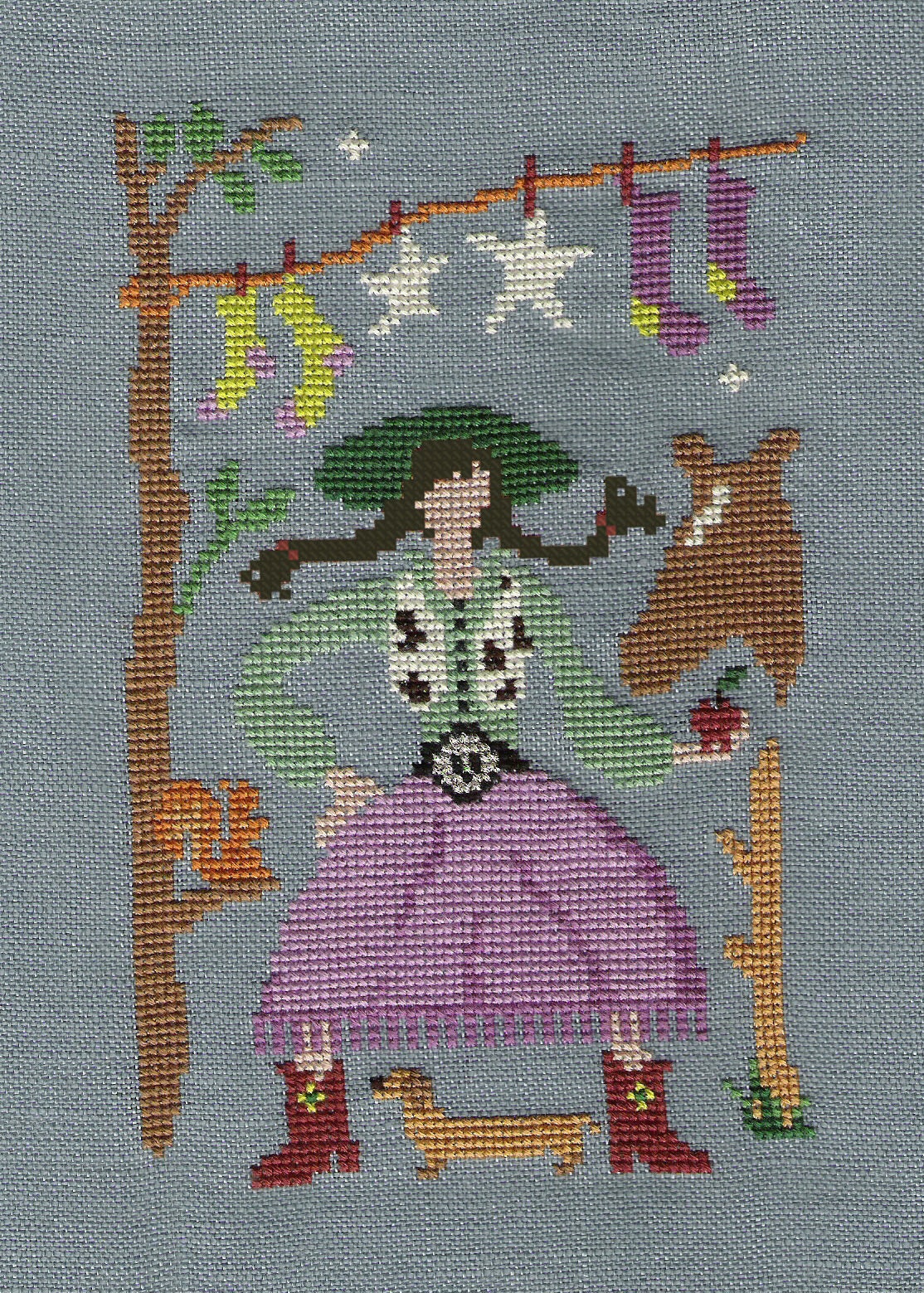 Calamity Sue (and the Horse She Rode In On) - PDF Cross Stitch Chart