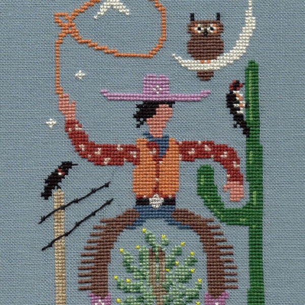 Beau Leggy in the Desert - PDF Cross Stitch Chart