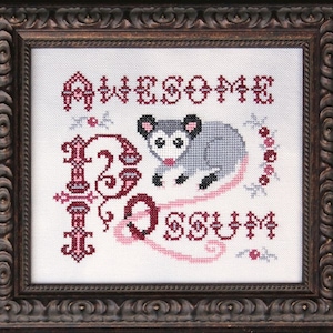 Awesome Possum - PDF Cross Stitch Chart