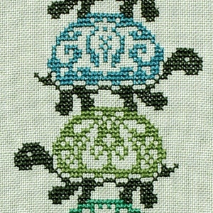 Turtles All the Way Down - PDF Cross Stitch Chart