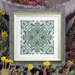Hamsa Mandala - PDF Cross Stitch Chart