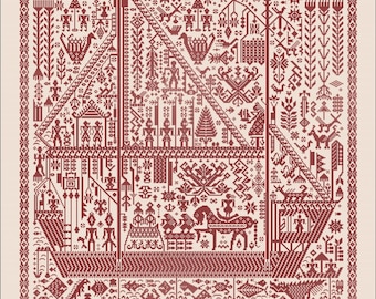 Big Red Ship of Life - PDF Cross Stitch Chart