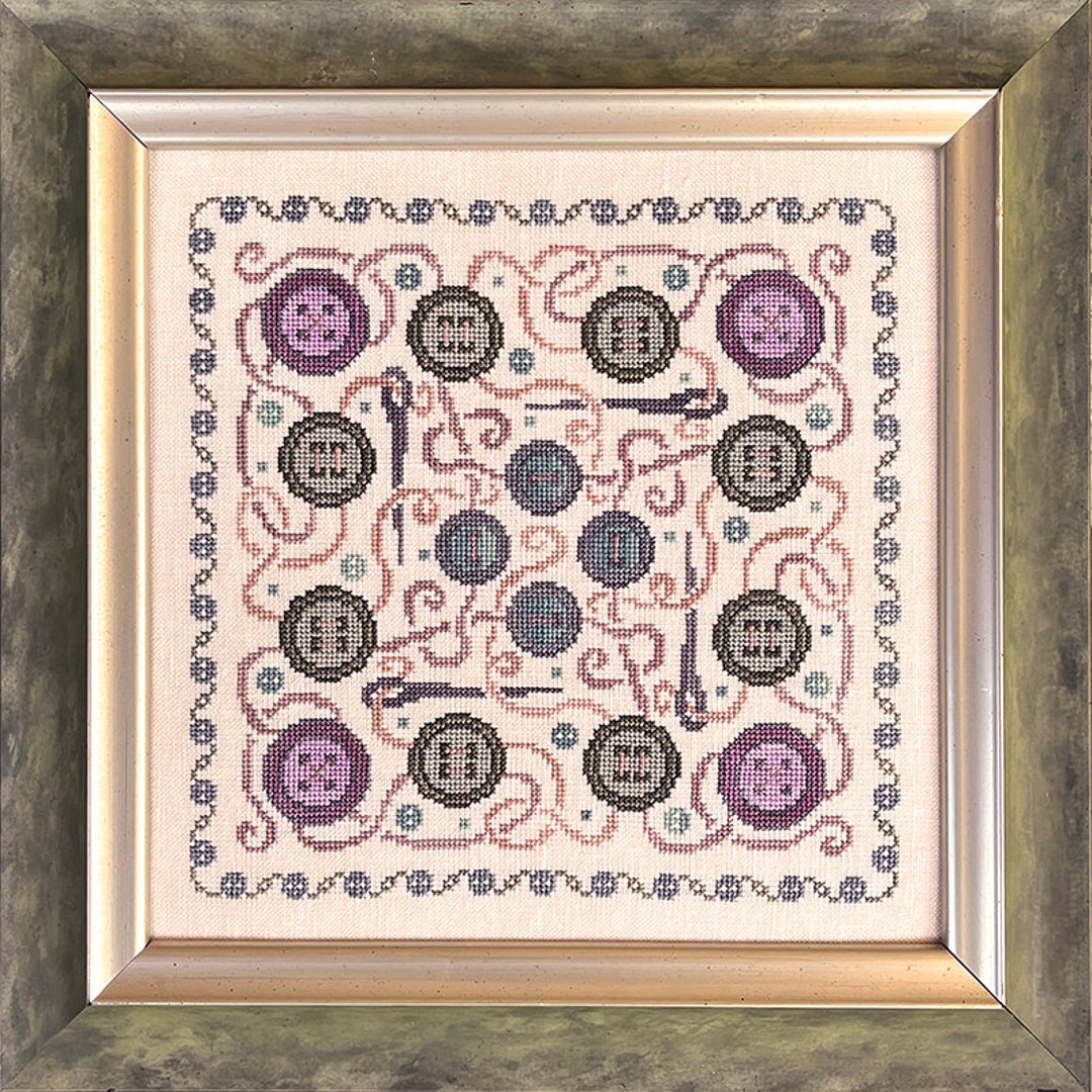 Button, Button - PDF Cross Stitch Chart - Etsy