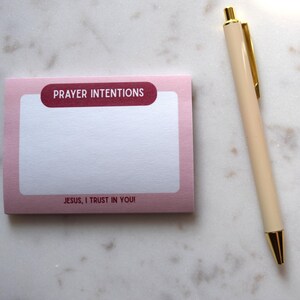 Prayer Intention Sticky Notes - Christian Prayer List - Bible Study Pink