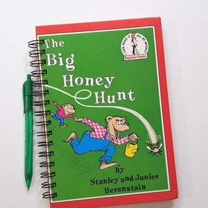 The Big Honey Hunt, Notizbuch aus upcycled Buch, Spiralblock