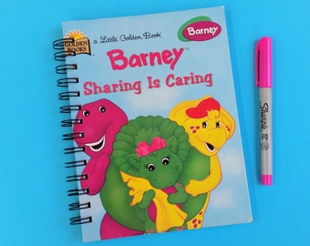 Barney, Compartir es cuidar, Reciclado Little Golden Book Journal