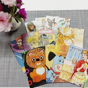 10 handmade envelopes, vintage book paper